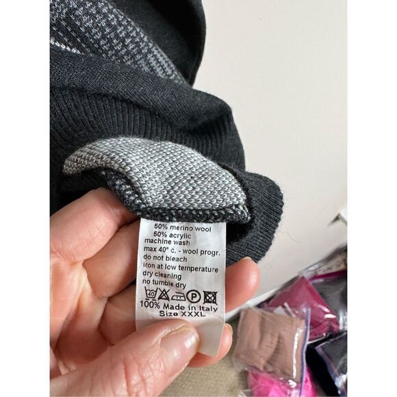 Gionfriddo Sweater Men's XXXL Merino wool Made In Italy Grey - Picture 6 of 7